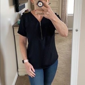 Apt 9 zipper front blouse